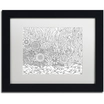 Trademark Fine Art "Mixed Coloring Book 42" Canvas Art by Kathy G. Ahrens, White Matte, Black Frame