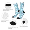 thumbnail image 3 of Vsdgher Blue Snake Crew Socks for Men & Women, Breathable Casual Athletic Ankle Socks, 3 of 6