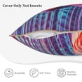 thumbnail image 5 of Xecao Digital Flamingo Vibrant Art Print Soft Velvet Decorative Throw Pillow Covers, Square Cushion Cases for Bed, Sofa, Living Room, Car, and Indoor Outdoor Use-20"x20", 5 of 8