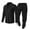 Black, variant on Stamzod Mens Outfits 2 Piece Lace Up Design Long Sleeve Shirt and Drawstring Waist Pant Lounge Sets for Men Cotton Soft Spring Fall Clothing Set