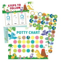 Toilet Training Stickers, Cartoon Potty Decals, Removable Toddler Bathroom Decor Easy-On Removable & Waterproof Stickers for Toilet Seat & Potty Chair, Make Toilet Training Fun