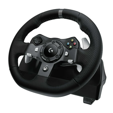 Premium Logitech (G920) Dual Motor Feedback Driving Force Racing Wheel with Pedals for Xbox One