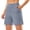 Z34 Grey, variant on Landzoo Shorts For Women Solid Color Elastic Waist With Pockets Summer Comfortable Women Shorts Size L Black