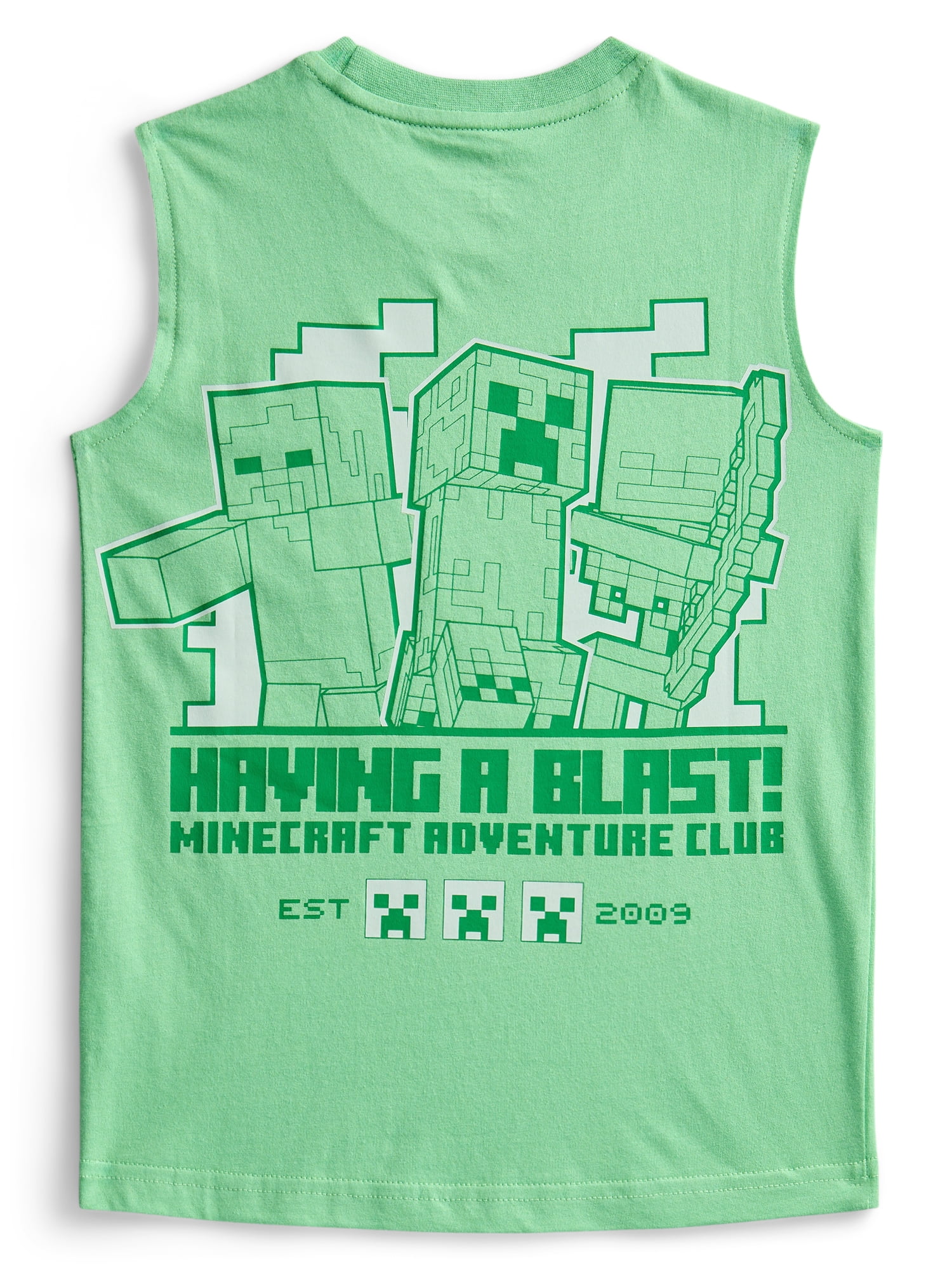 Minecraft Boys Tank Top,Crew Neck, Sizes XS - 2XL