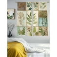 thumbnail image 2 of Vintage Leaves Sheer Curtains 72 inches Long 2 Panels Set Stitching Leaf Sheer Window Curtain Rod Pocket Voile Drapes for Living Room/Bedroom, Each 52" W x 72" L, 2 of 7