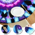 thumbnail image 4 of Colorful Tie Dye Mandala Pattern Round Fitted Tablecloth with Elastic Edge,Dining Table Cover Waterproof,Outdoor Round Tablecloth for Camping,Dining,Indoor and Outdoor, 4 of 7
