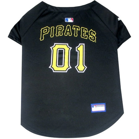 Pets First MLB Pittsburgh Pirates Mesh Jersey for Dogs and Cats - Licensed Soft Poly-Cotton Sports Jersey - Small