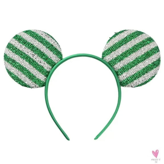 New Disney Christmas Mouse Ears Headband, 5‘’, Sequins/Bow Hairbands for Girls