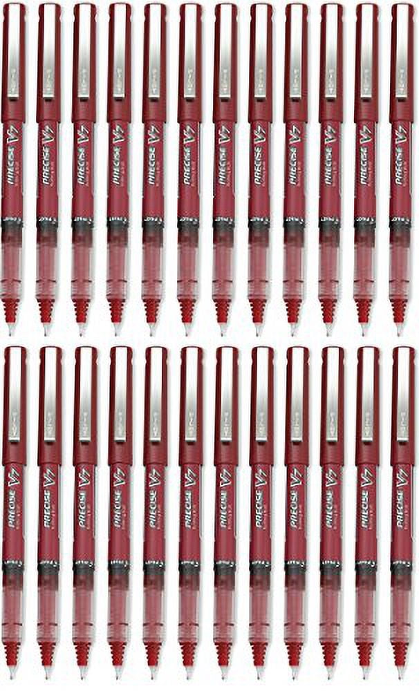 Pilot Precise V7 Stick Rolling Ball Pens, Fine Point, Red 2-DOZEN(35352)