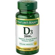 2 Pack - Nature's Bounty D-2000 IU Softgels 150 Soft Gels Each