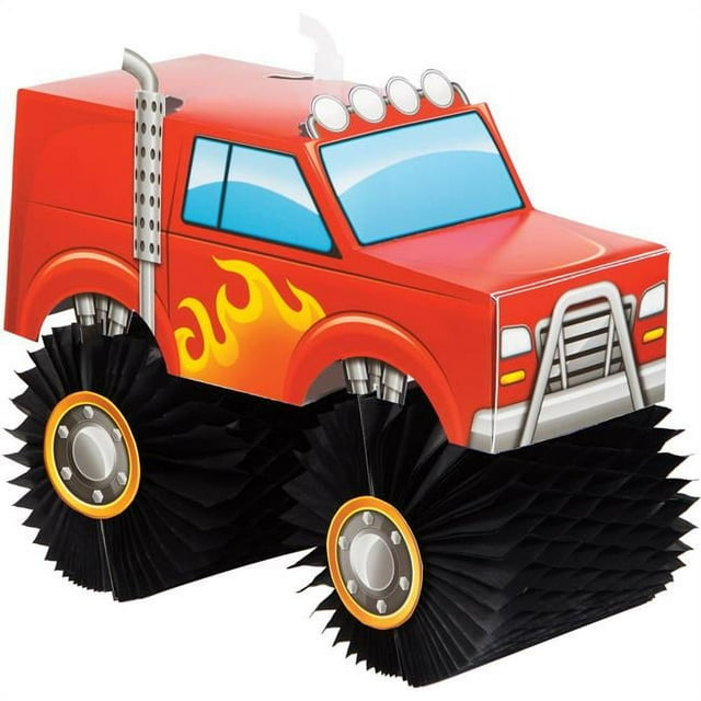 Creative Converting 340059 Monster Truck Centerpiece