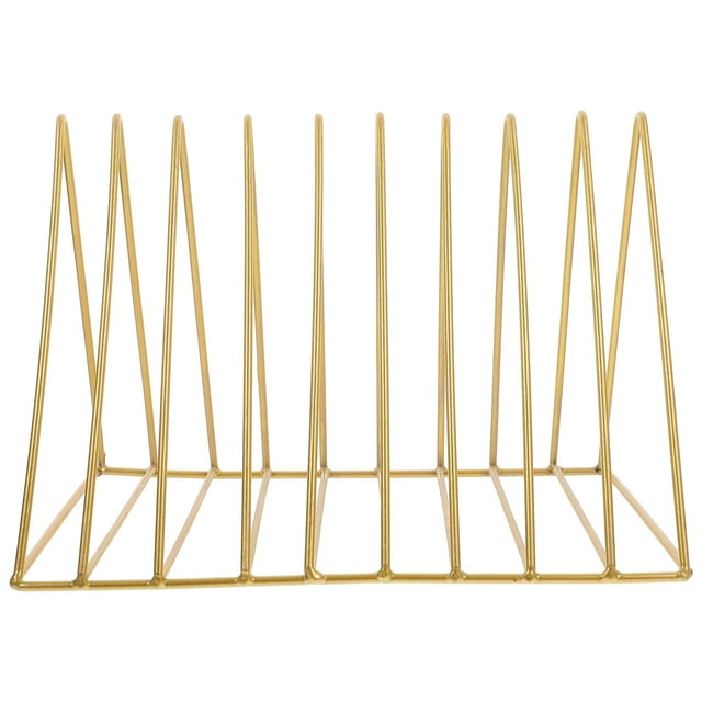 Shisuyan Desktop Book Rack Metal Books Rack File Organizer Triangle Iron Desktop Storage Book Rack