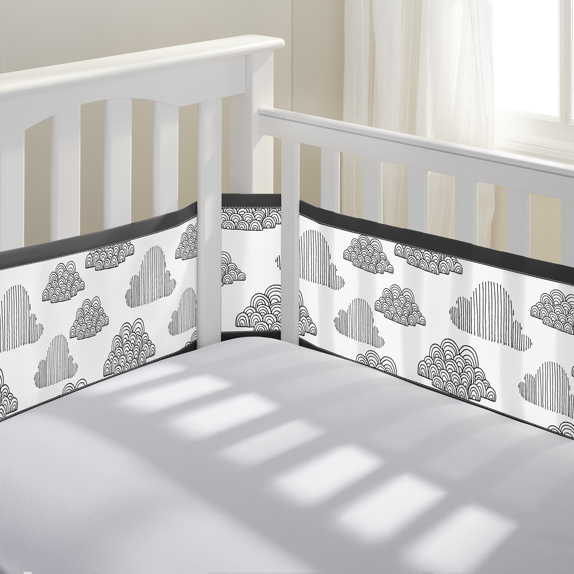 BreathableBaby® Classic Breathable® Mesh Crib Liner In the Clouds