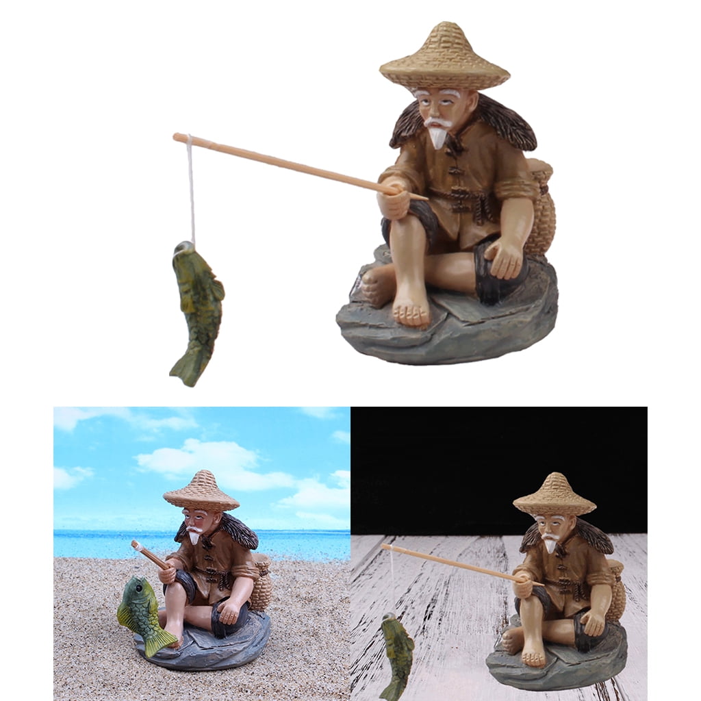 Cuque Fisherman Fisherman Figurine Fisherman Fisherman Figurine Widely Used  in The Garden : : Kitchen & Dining