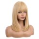 thumbnail image 4 of Peluca europea y americana para damas, cabello corto rubio, fibra química, estilo africano, tocado, 4 of 5