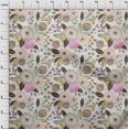 thumbnail image 4 of oneOone Viscose Chiffon Light Brown Fabric Floral Watercolor Craft Projects Decor Fabric Printed By The Yard 42 Inch Wide, 4 of 4