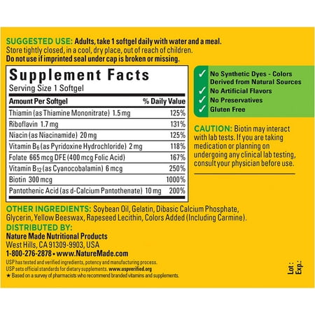 Nature Made Super B Energy Complex Softgels, 160 Count for Metabolic Health?
