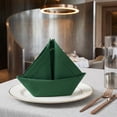 thumbnail image 2 of REGALWOVEN Set of 12 Cloth Napkins, Polyester Washable and Reusable Table Dinner Napkins for Home, Restaurant, Weddings, and Parties Dark Green 17x17inch, 2 of 6