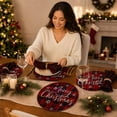 thumbnail image 4 of 2026 Christmas Home Party Decoration 2D Flat Round Christmas Placemats Holiday Printed Table Mats Winter Decorative Cushion For Home Kitchen Dining Table Party Decoration, 4 of 4