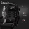 thumbnail image 4 of LaoGeoRon Gaming Chair, Ergonomic Computer Gaming Chair with Footrest, Headrest and Lumbar Support, Height Adjustable Desk Chair with 360° Swivel Seat for Office,Gaming, 4 of 10
