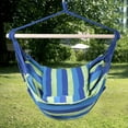 thumbnail image 3 of Costway Hammock Rope Chair Patio Porch Yard Tree Hanging Air Swing  Blue Green, 3 of 10