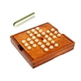 thumbnail image 2 of Peg Solitaire Board Game Solitaire Game Marbles Game Board with Clamp Living Room Decor Strategy Board Game Table Top Game, 2 of 8