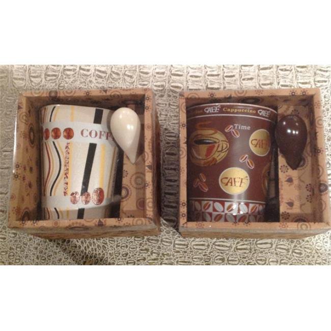 Coffee Mug and Spoon Set Gift Box Case Of 48