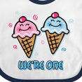 thumbnail image 4 of Inktastic Ice Cream We're One Twin Boy & Girl Boys or Girls Baby Bib, 4 of 4
