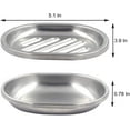 thumbnail image 2 of 2PCS Stainless Steel Soap Dish, Brushed Metal Soap Holder with Draining Tray for Bathroom Shower, 2 of 6