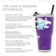 thumbnail image 3 of Vaso Simple Modern de acero inoxidable de 900 ml con licencia de la NCAA, 3 of 7