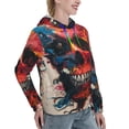 thumbnail image 6 of Kdxio Abstract Colorful Skull Art Print Womens Oversized Hoodies Sweatshirts Hooded Pullover Tops Sweaters Casual-XX-Large, 6 of 7