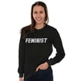 thumbnail image 3 of Feminist Woman Political Equality Women's Long Sleeve T Shirt Brisco Brands M, 3 of 6