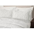 thumbnail image 3 of Chezmoi Collection Aria 2-Piece Pintuck Ruffle Skirt Bedspread Set, Soft Lightweight French Country Chic Farmhouse Pinch Pleat Crinkled Texture Microfiber Bedding, Twin, Ivory, 3 of 7