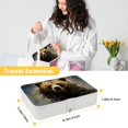 thumbnail image 5 of Bear Portable PU Leather Necklace Organizer Box with Removable Compartment, Earring Holder, and Jewelry Display, 5 of 6