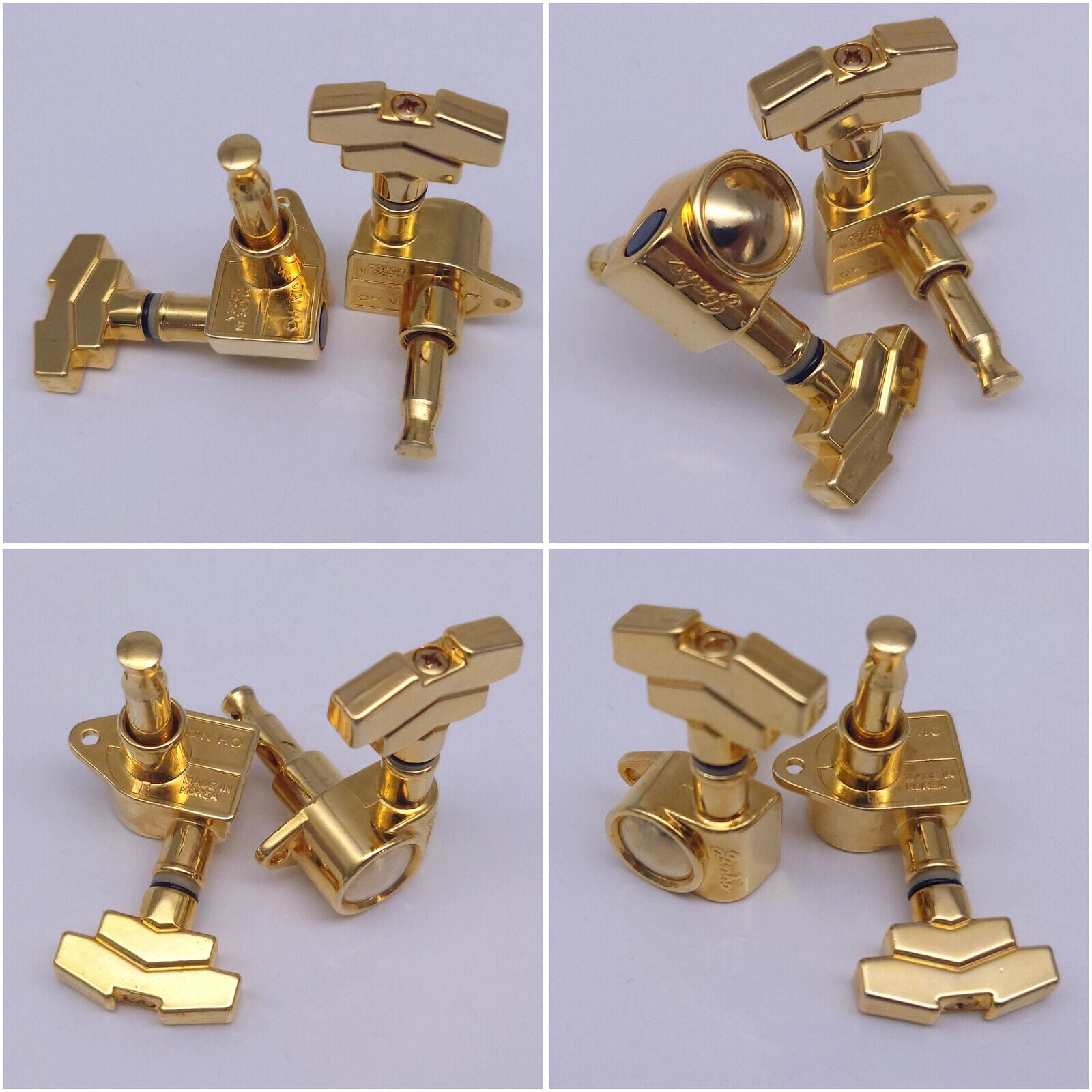 Guitar Tuners Guitar Tuning Pegs Set 3L3R Gold 18:1 Gears 109 Series for 3L3R String Electric Guitars Replacement Parts