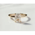 thumbnail image 7 of Solitaire Brilliance Dainty 2.50CT Radiant Cut Moissanite Solitaire Engagement Ring 18kYellow Gold, Ring Size 10, 7 of 7