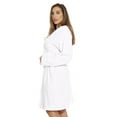 thumbnail image 3 of Just Love Hooded Velour Robe for Women with Sherpa Lined Hood (White With Hood, 1X), 3 of 4