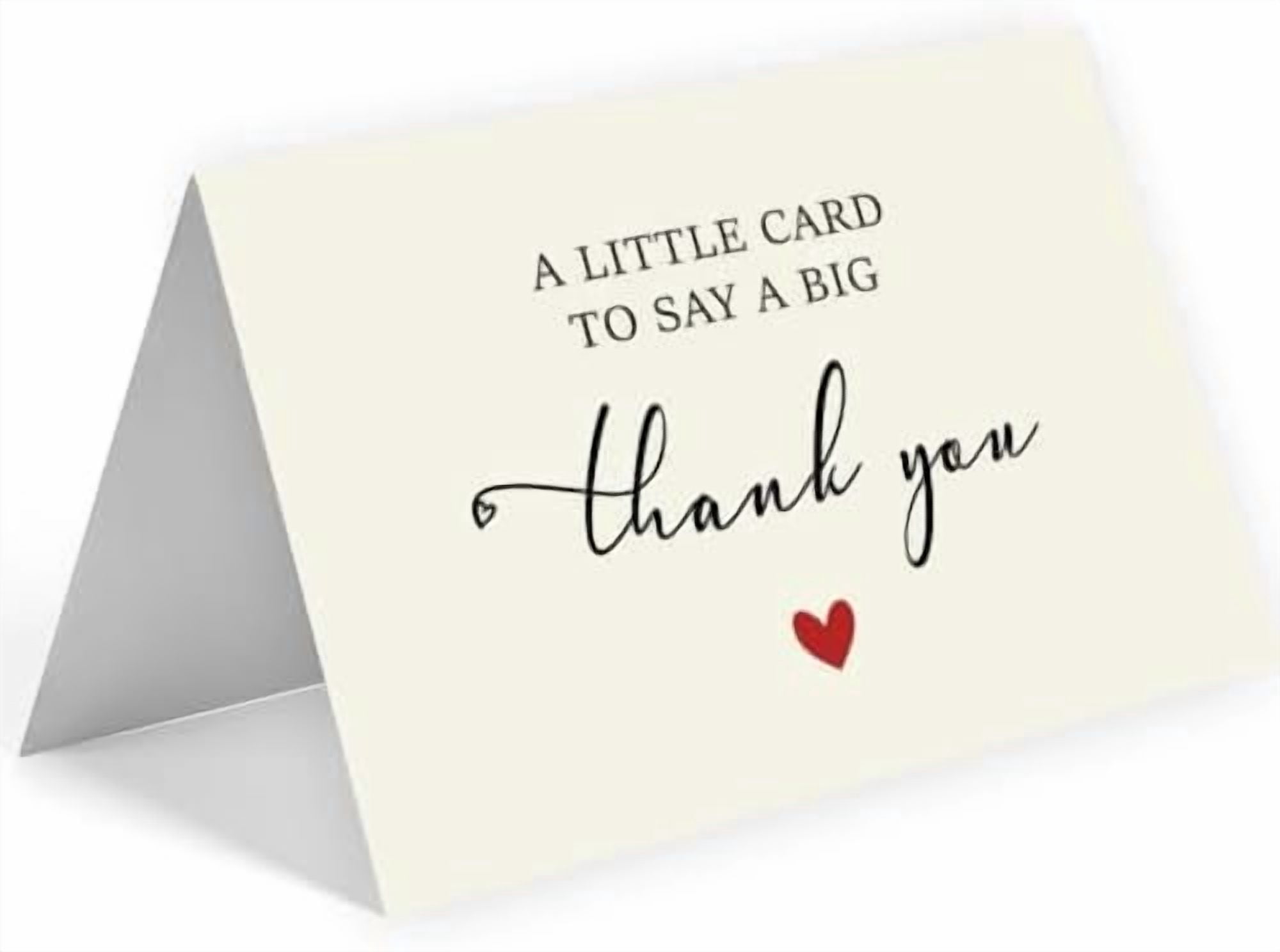 50 Pack 350GSM | Thank You Gifts | Thank You Cards with Envelopes | Small & Baby Shower & Wedding Thank You Cards | Thank You Notes & Cards for Teacher, Graduation, Business, Holiday, and Christmas