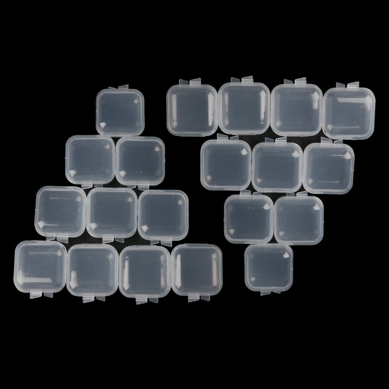 QUSENLON 20 Pieces Small Clear Plastic Storage Containers with Lids for  Organizing Rectangular Empty Mini Plastic Box Craft 
