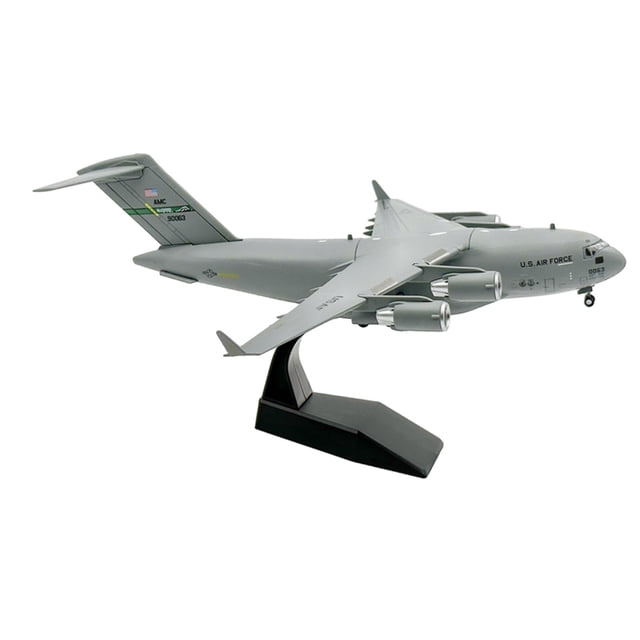 Aleación 1/200 C17 avión modelo fundido a presión modelo de avión de Metal colección de recuerdos con Base de exhibición para estantería dormitorio Hugo Avión fundido a presión
