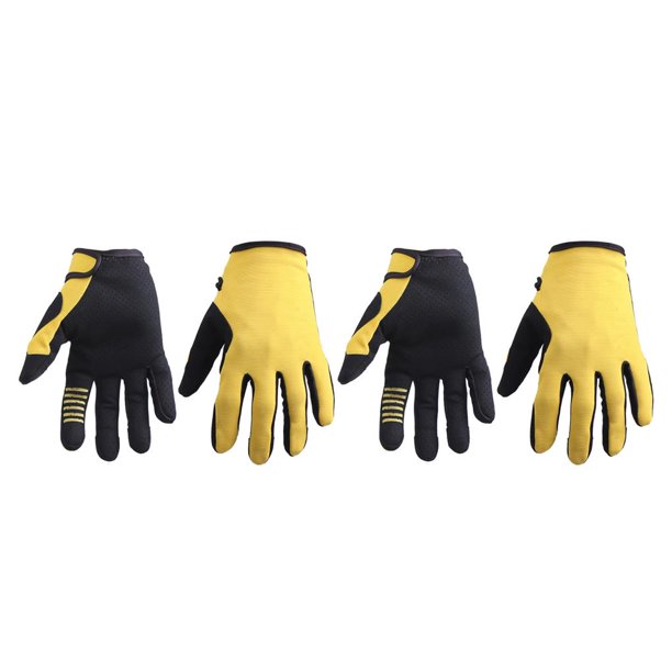 sweethay Guantes de bicicleta Deporte de invierno Guante de escalada Diseño único Transpirable Rechazo de calor Regalo de cumpleaños Amarillo 2Conjunto