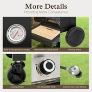 Alpha Joy 5-Burner Propane Gas Grill and Griddle Combo with Lids Total 54,000 BTU