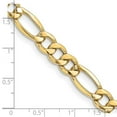 thumbnail image 2 of 14k Yellow Gold 8.5mm Semi-solid Figaro Chain Necklace 22 Inch Chain Necklace for Women and Men, 2 of 2