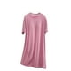 thumbnail image 2 of Camisón largo de color liso para mujer, con tirantes y almohadones en el pecho, copa fija integrada, vestido de pijama largo, 2 of 9