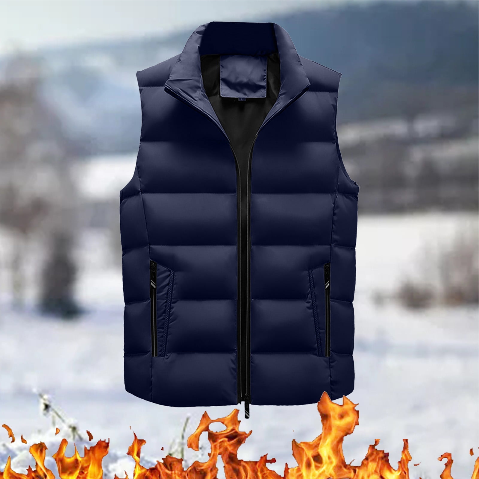 大人気新品 Puffer Padded Men's kpoplk Vest Sports Work Casual Winter Clothing