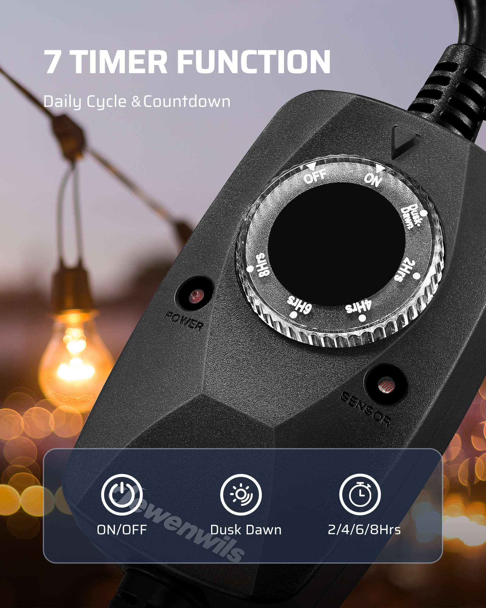 Dewenwils Outdoor Mechanical Timer with 3 Outlets photo 2