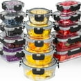thumbnail image 2 of 30 PC Glass Food Storage Containers with Lids - Reusable Glass Meal Prep Containers for Lunch and Leftovers - Airtight & Leakproof Snap Locking Lids - Oven, Freezer, Microwave, Dishwasher Safe, 2 of 6