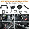 thumbnail image 4 of DIAMOOKY 4 Pack Center Console Organizer for Jeep Wrangler JL JLU 4xe 2018-2026 & Gladiator JT 2020-2026 Accessories Gear Shift Side Tray Hanging Armrest Storage Box (Not for JK/JKU), 4 of 10
