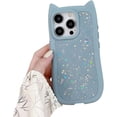 thumbnail image 6 of for iPhone Case,Cute Glitter Sparkle Sparkly Silicone Cat Ear Shape Camera Lens Protection Soft Shockproof Phone Case (Pink,iPhone 13 Pro), 6 of 6