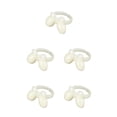 thumbnail image 3 of Vogacara Anillo de exhibición de esmalte de uñas de 50 piezas Accesorio de manicura simple Anillos de exhibición en forma de mariposas para decoración Blanco 5piezas Vogacara CBP195471, 3 of 5